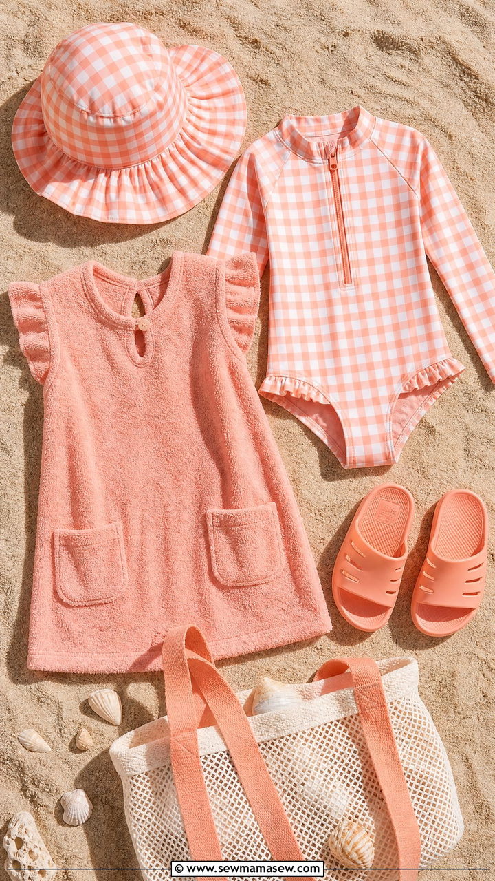 Swimsuit with Cover Up Outfit - 30 Summer outfits for little girls