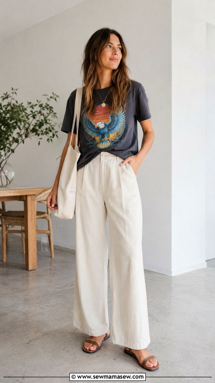 T Shirt Dress With White Sneakers Outfit - 30 stay at home mom outfit ideas