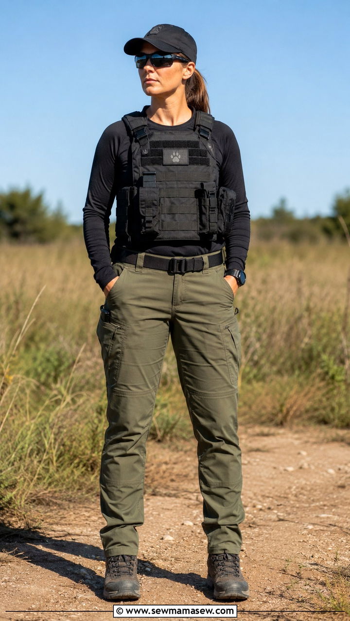Tactical vest and hiking pants working dog trainer outfit - 30 Dog trainer outfit ideas