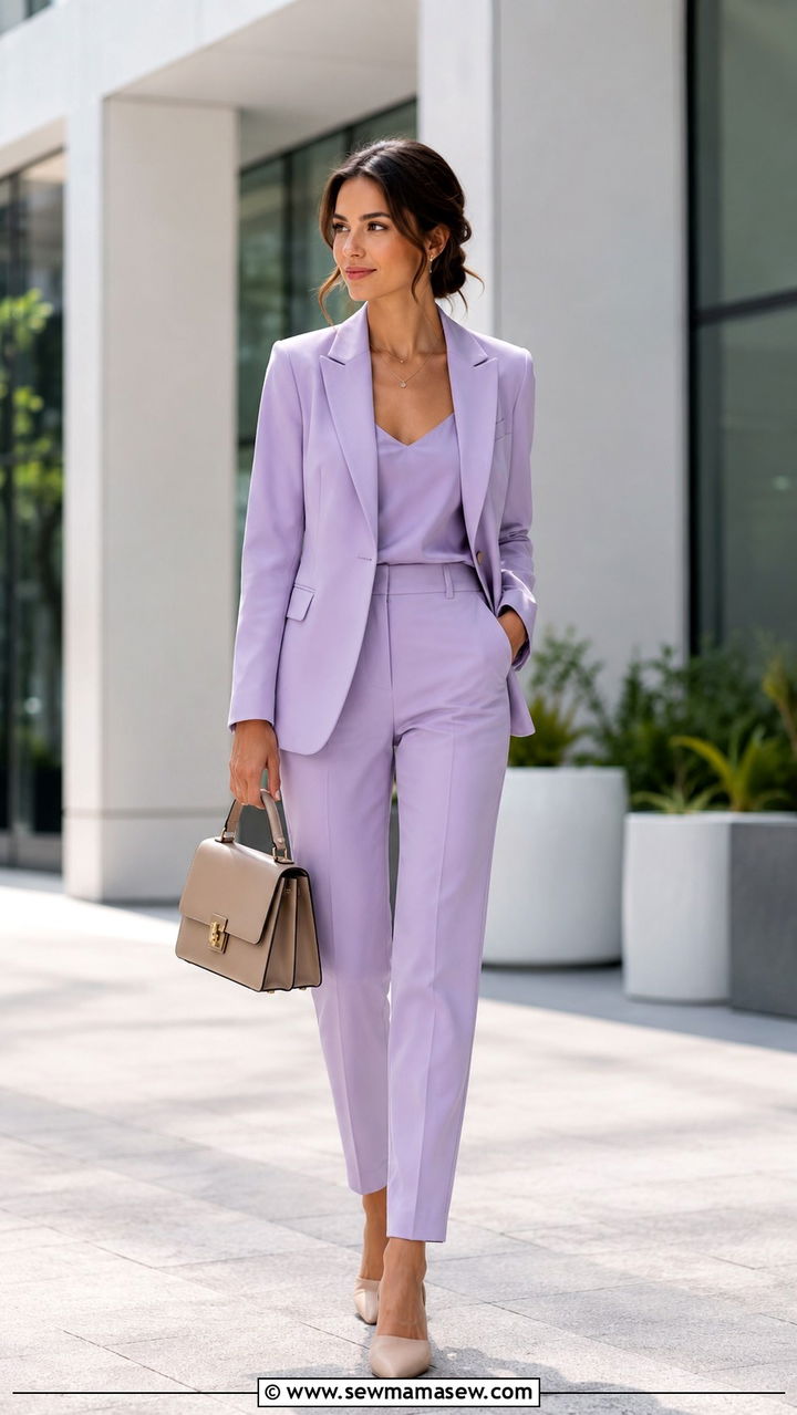 Tailored Blazer With Slim Trousers Spring Outfit - 20 Spring outfits for skinny women