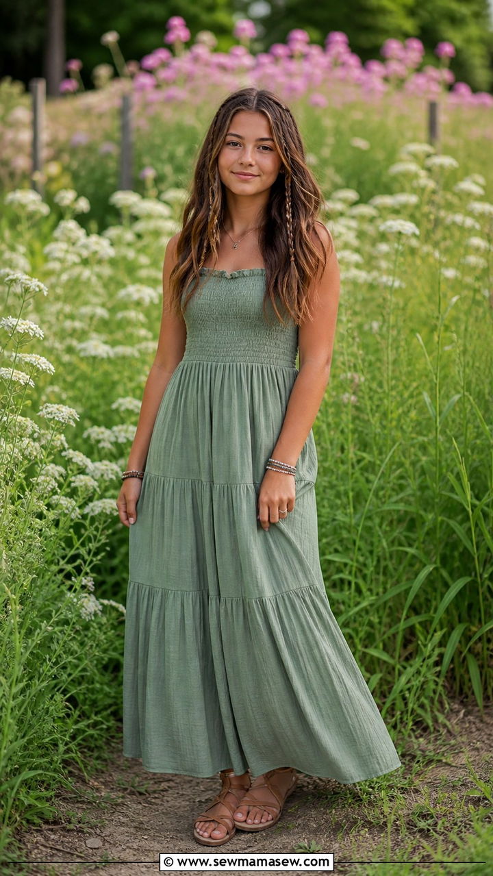 Tailored Cropped Pants With Eyelet Blouse And Loafers - 20 8th grade graduation outfit ideas