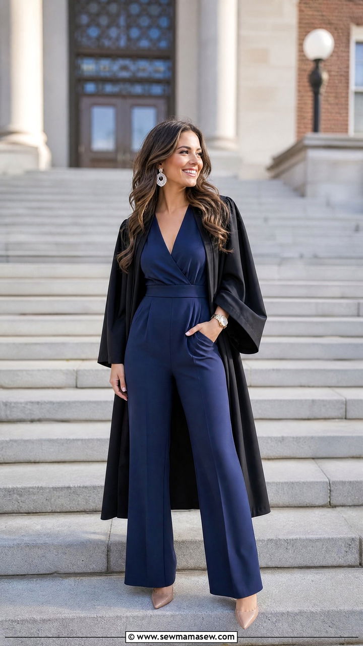 Tailored Jumpsuit For Graduation Day - 30 College senior outfit ideas