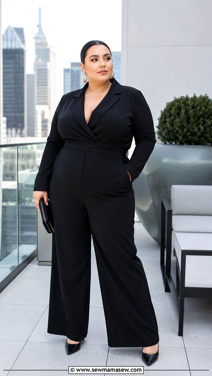Tailored Jumpsuit Plus Size Outfit - 25 Plus size outfit ideas old money