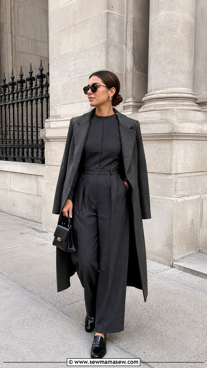 Tailored Jumpsuit With Loafers For City Hall Wedding - 30 Jumpsuit outfit ideas for wedding guest