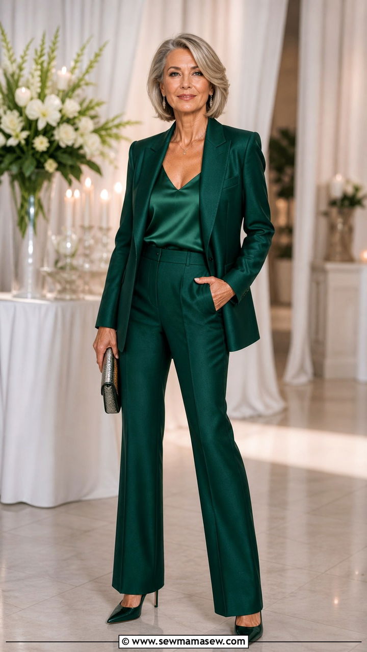 Tailored Navy Blazer and High Rise Trousers - 40 How to dress in your 50s
