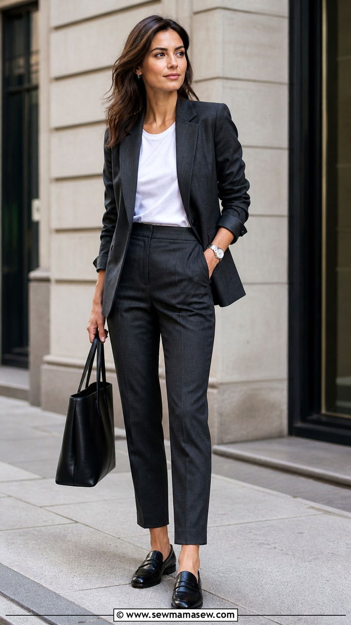 Tailored Suit with Loafers Outfit - 40 Classic outfit ideas