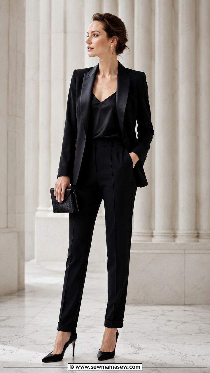 Tailored Tuxedo Suit With Satin Lapels - 25 Opera aesthetic outfit ideas