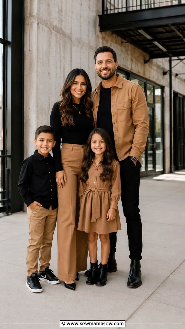 Tan And Black Family Photo Outfits - 30 casual family photo outfits