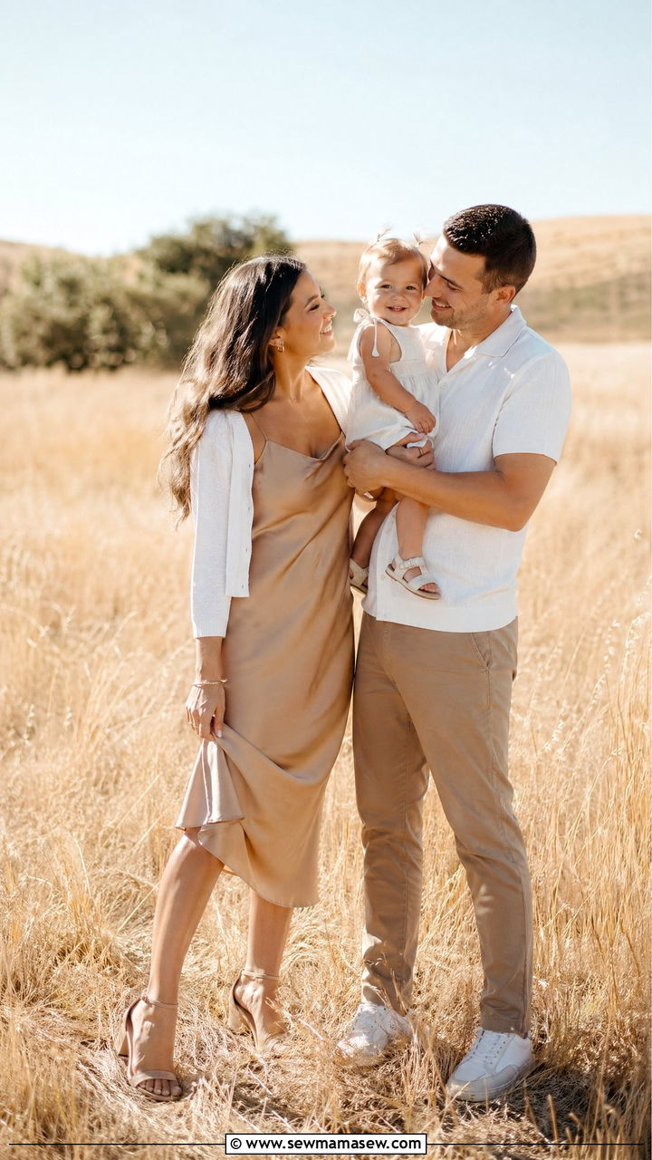 Tan and White Family Photo Outfits - 35 family photo outfits