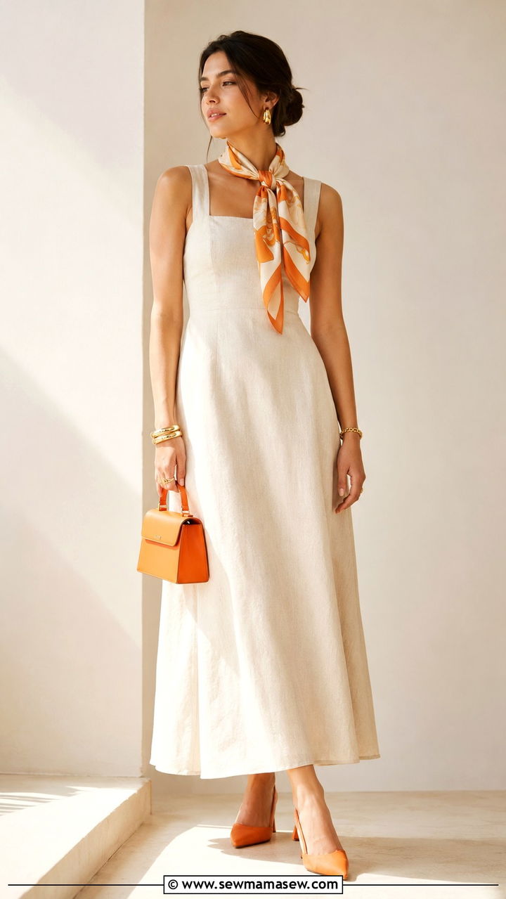 Tangerine Accessories Neutral Outfit Summer - 20 summer tangerine outfit ideas