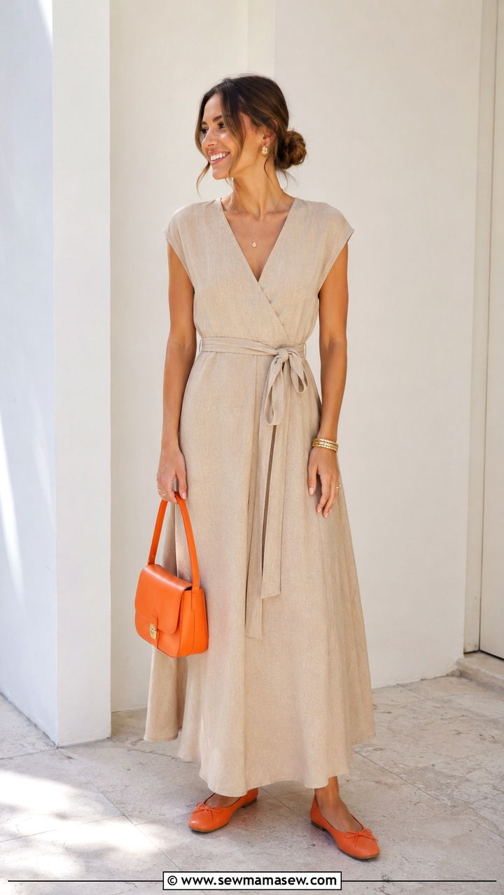 Tangerine Accessories With An All Neutral Outfit - 20 spring tangerine outfit ideas
