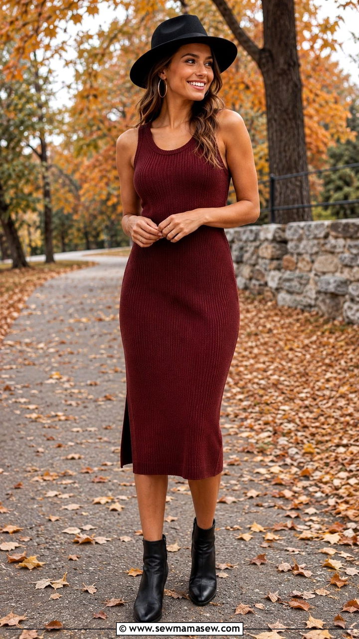 Tank Dress With Ankle Boots - 30 tank dress outfits inspo
