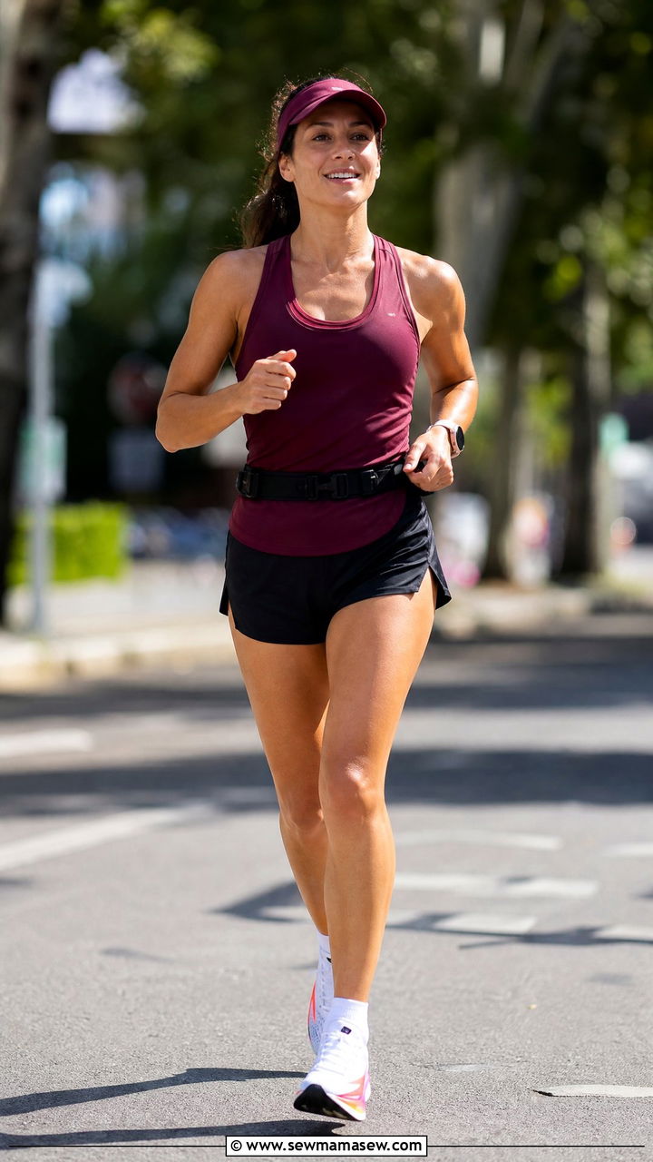 Tank Top And Split Shorts Marathon Outfit - 30 Marathon outfit ideas