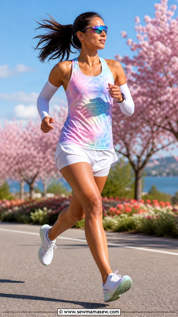 Tank Top and 2 in 1 Running Shorts with Arm Sleeves - 20 5K outfit ideas