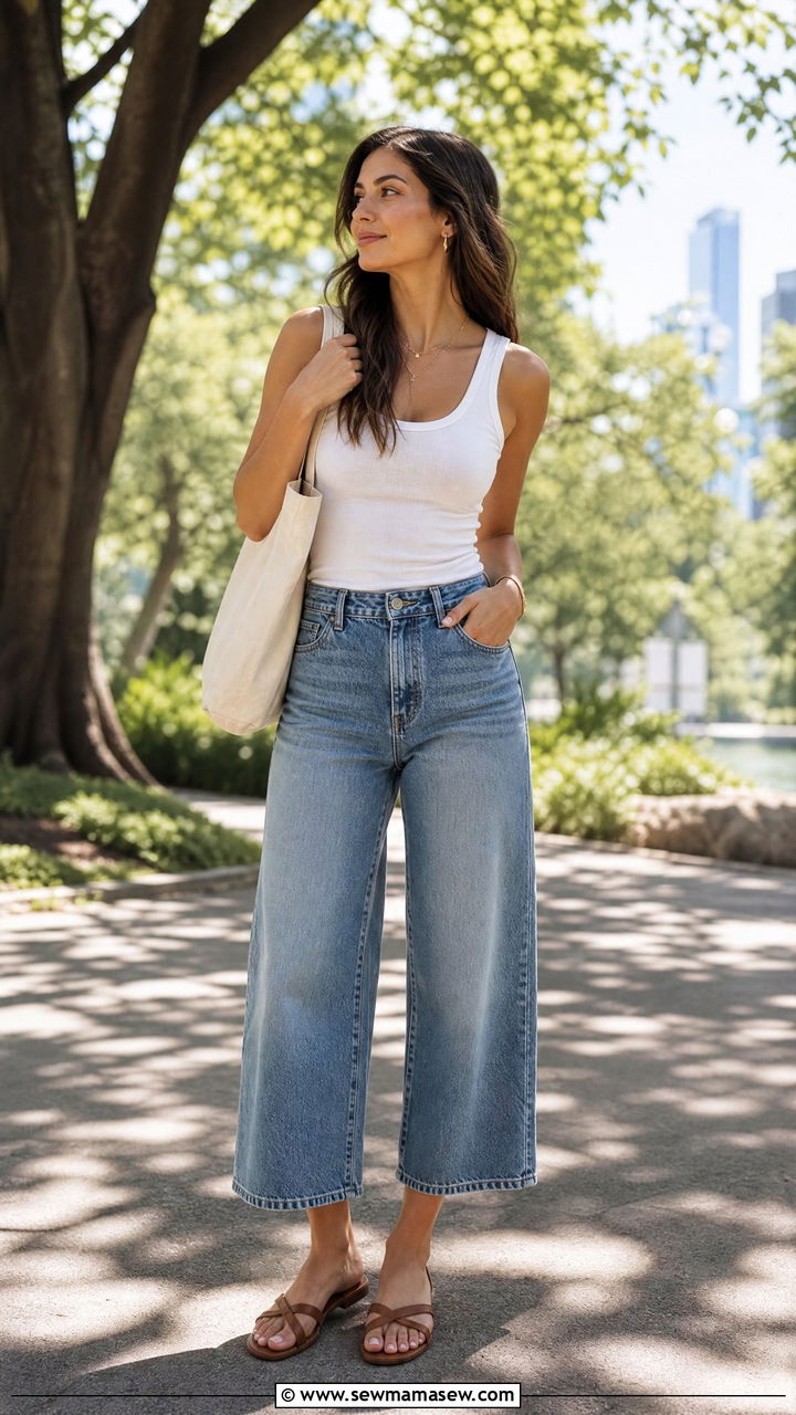 Tank Top and Jeans Outfit - 25 jeans outfits inspo