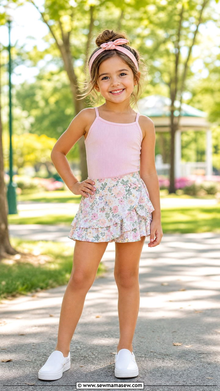 Tank Top and Skort - 30 Summer outfits for kids