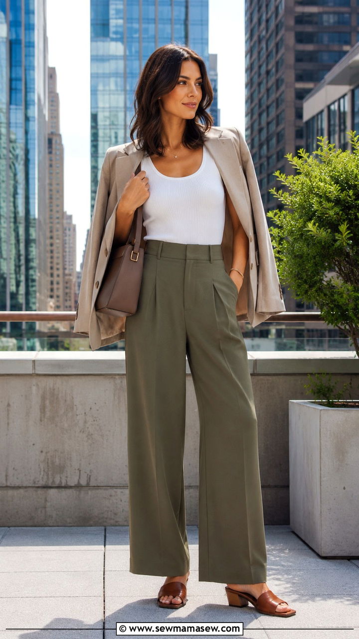 Tank Top and Wide Leg Trousers Outfit - 30 Late summer outfits