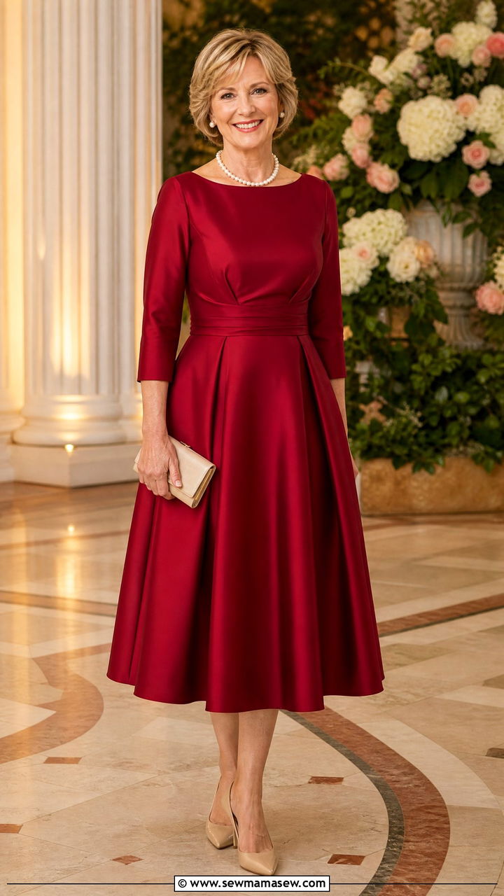 Tea Length Dress Outfit for Women Over 50 - 30 Dress outfit ideas for women over 50