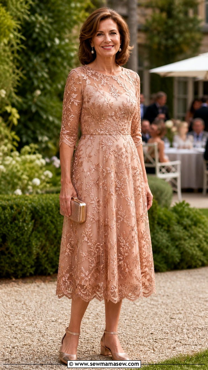 Tea Length Wedding Guest Dress - 25 What to wear to a wedding over 50