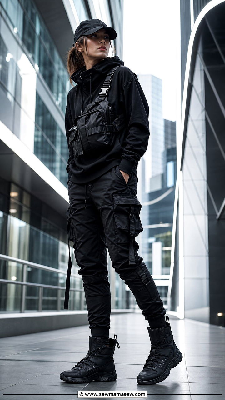 Techwear Cargo Pants and Hoodie Outfit - 30 streetwear outfits inspo