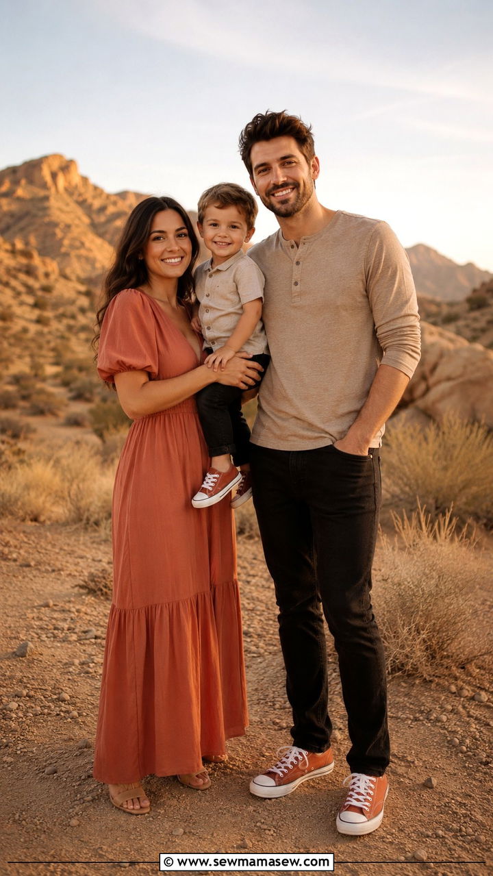 Terracotta And Tan Family Photo Outfits - 30 casual family photo outfits