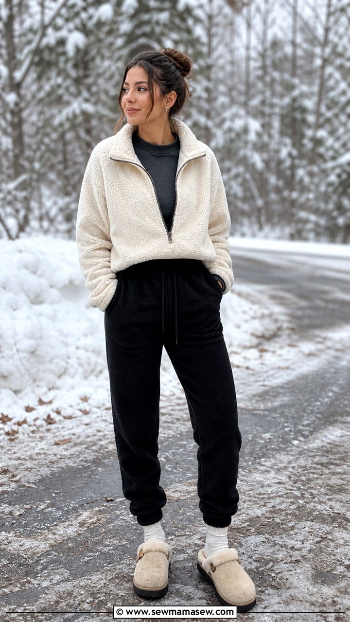 Thermal Top With Soft Fleece Layer - 40 Road trip outfit ideas