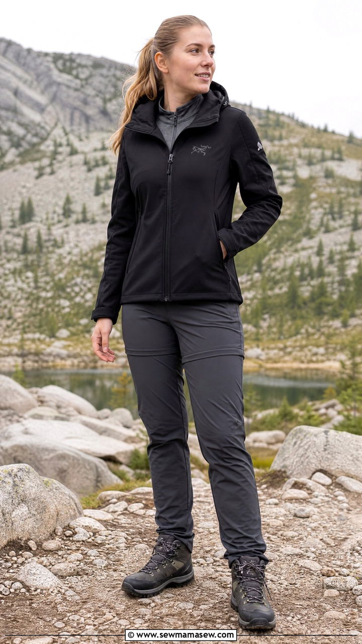 Thermal base layer and softshell jacket camping outfit - 25 Camping trip outfit ideas