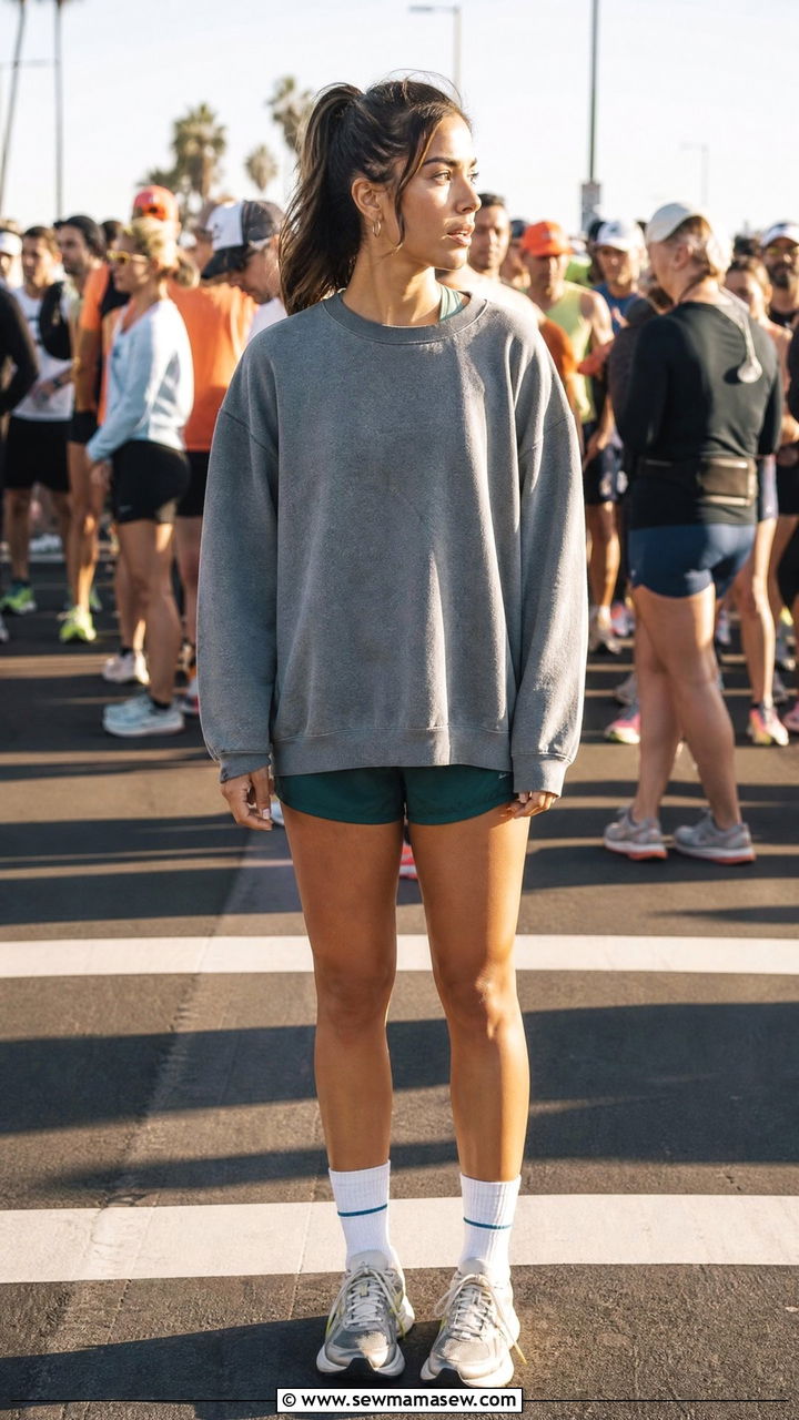 Throwaway Layers Marathon Outfit - 30 Marathon outfit ideas