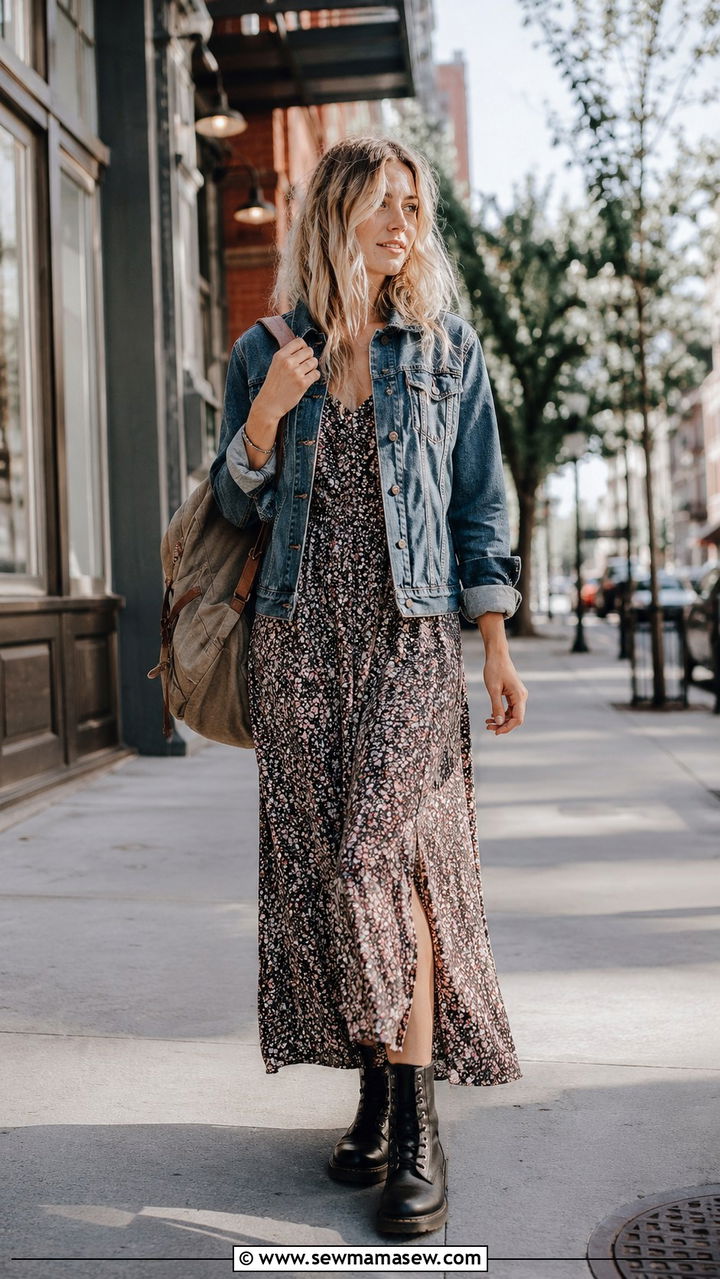 Tie Dye Boho Maxi Dress With Fringe Bag - 25 Boho outfit ideas with maxi dress