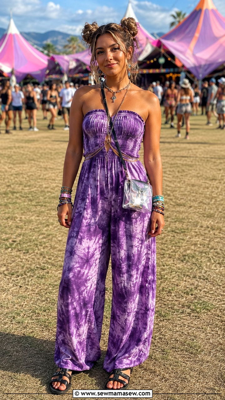 Tie Dye Jumpsuit Festival Outfit - 30 Jumpsuit outfit ideas 2026