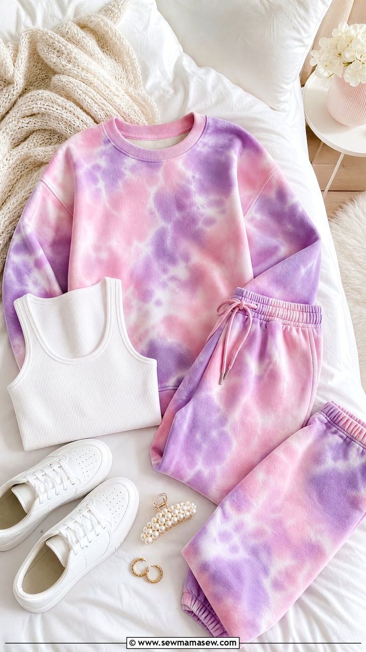 Tie Dye Lounge Set Outfit for Tweens - 20 Tween outfit ideas for girls 2026