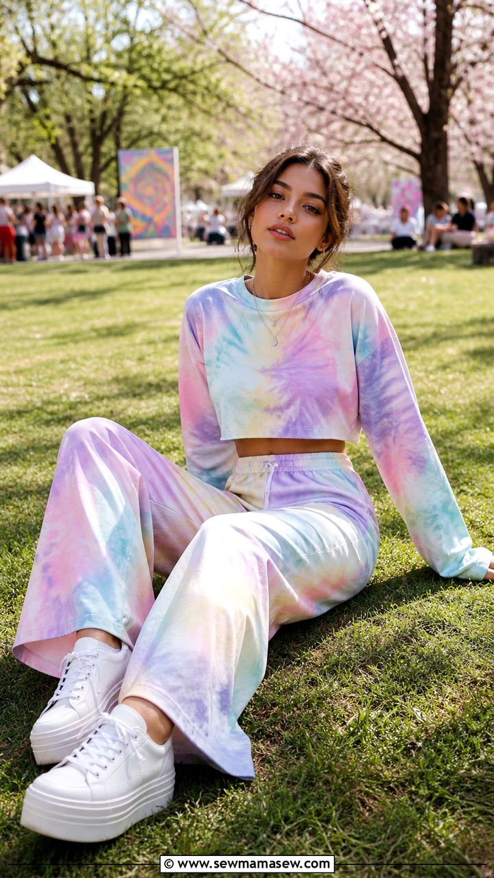 Tie Dye Lounge Set Spring Festival Outfit - 40 Spring festival outfits