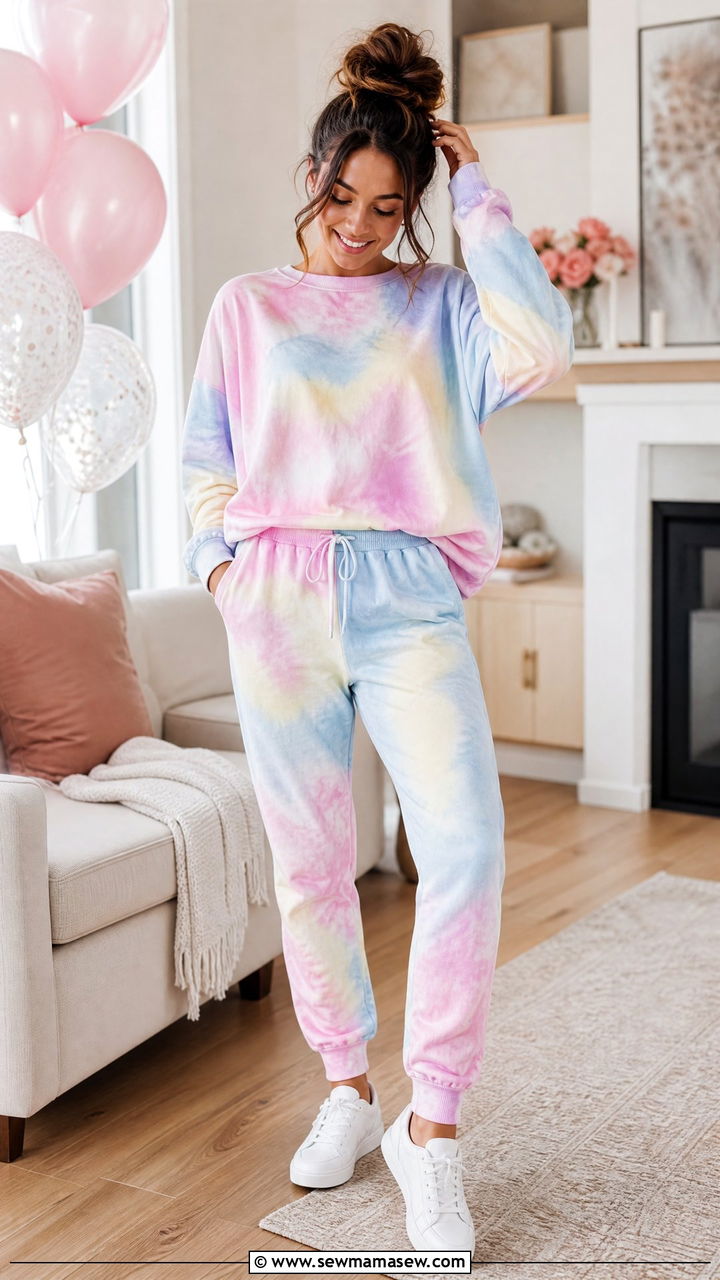 Tie Dye Lounge Set With Sneakers For Birthday - 30 Coord set outfit ideas for birthday