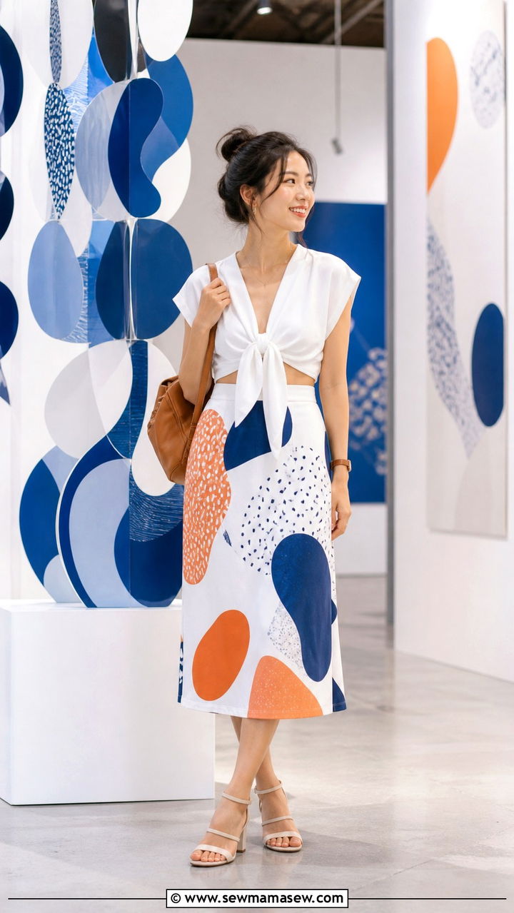 Tie Front Top and Midi Skirt for Bangkok Design Week - 40 What to wear in Bangkok