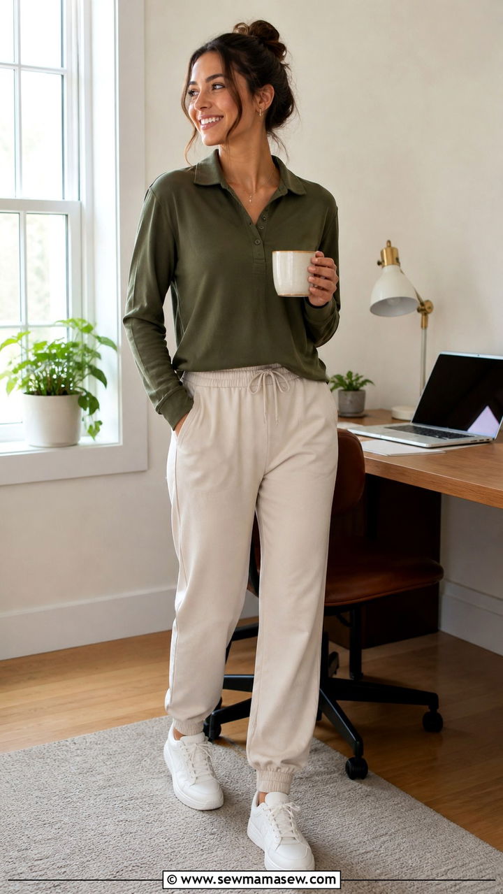 TieWaist Knit Top And Lounge Shorts For Summer WFH - 40 Work from home outfit ideas