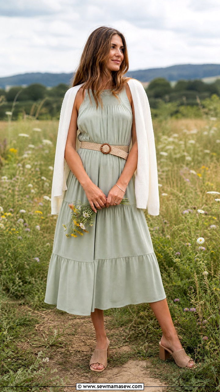 Tiered Dress For Engagement Photos - 30 Engagement session outfit ideas