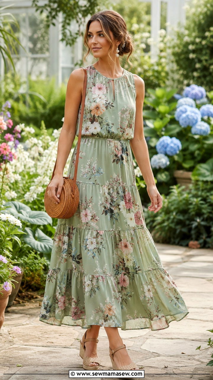 Tiered Floral Maxi Dress Outfit - 20 Maxi dress summer 2026 outfit ideas