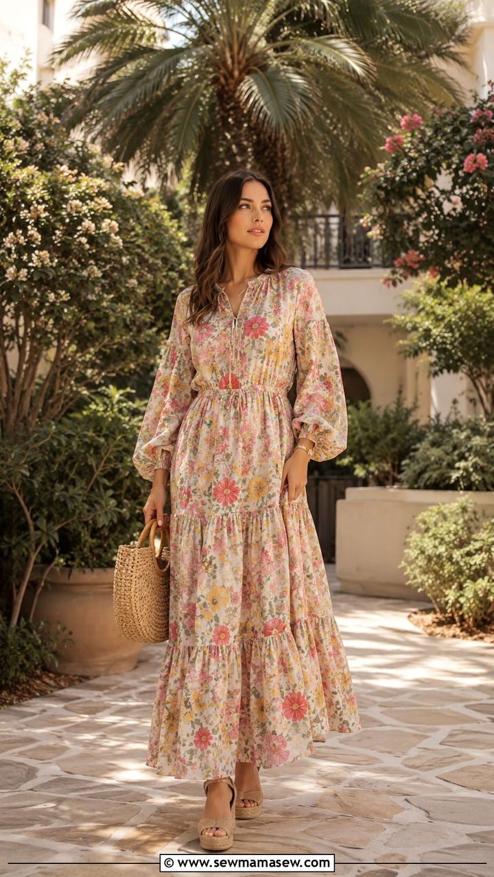 Tiered Maxi Dress Modest Dubai Resort Wear - 25 Resort wear outfit ideas Dubai modest
