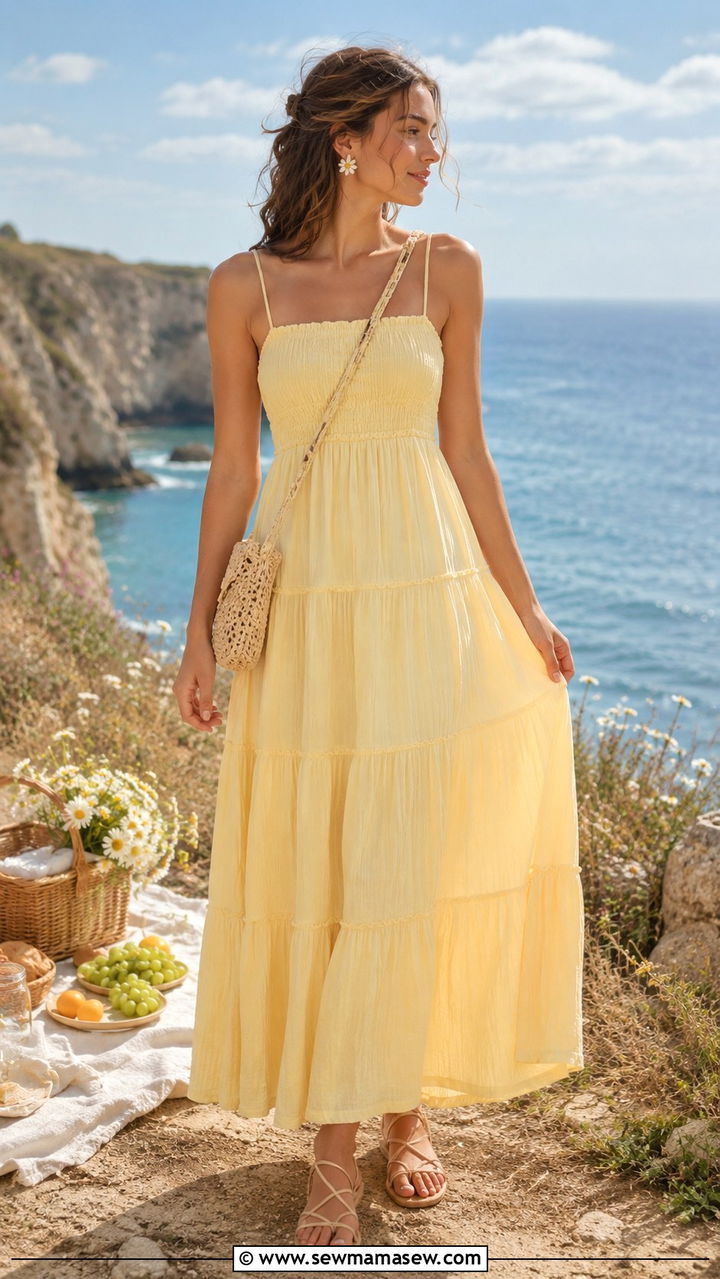 Tiered Maxi Dress Outfit - 30 romantic outfits