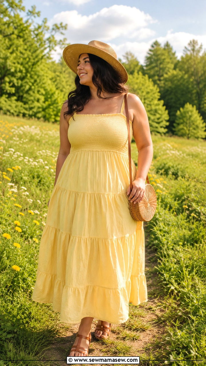 Tiered Maxi Dress Outfit Curvy Spring - 30 Spring outfits for curvy women