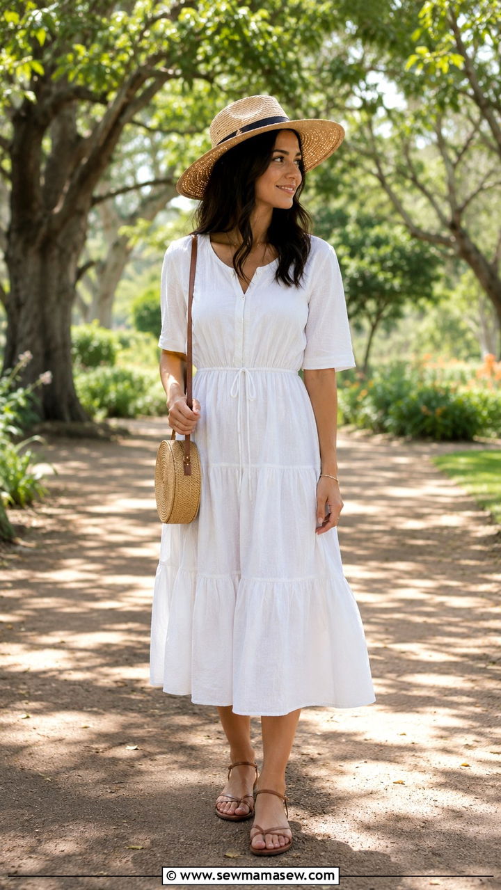 Tiered midi dress outfit petite modest - 30 Modest outfit ideas petite