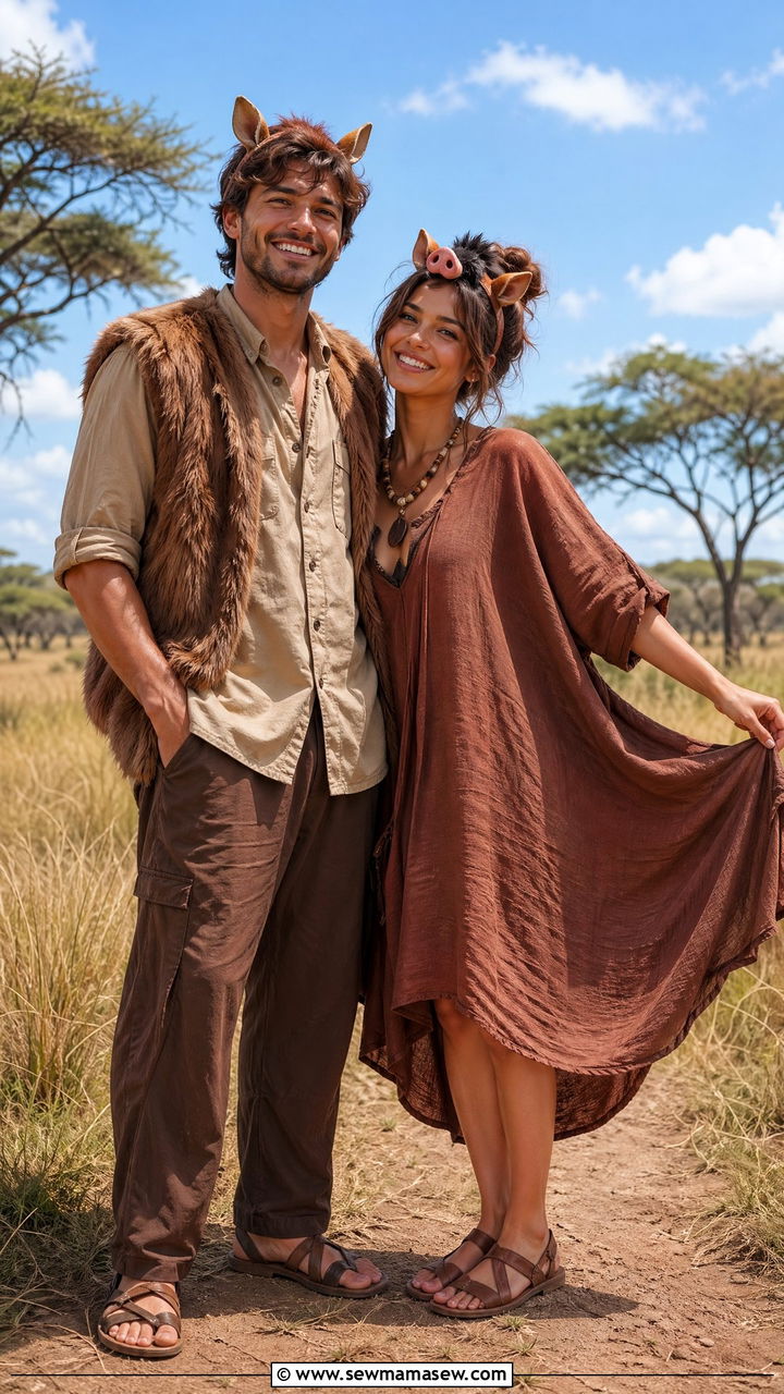 Timon and Pumbaa Couple Outfit - 35 Disney outfit ideas for couples