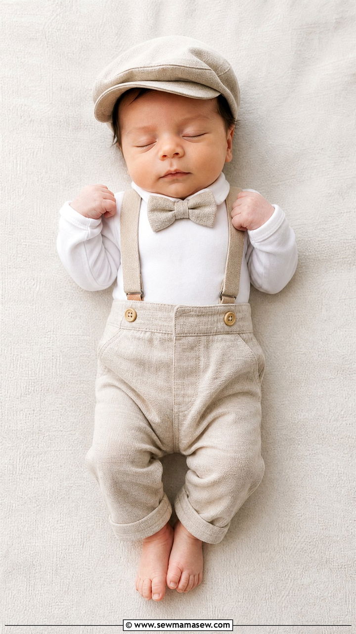 Tiny suit and bow tie newborn boy outfit - 25 Newborn photoshoot outfit ideas