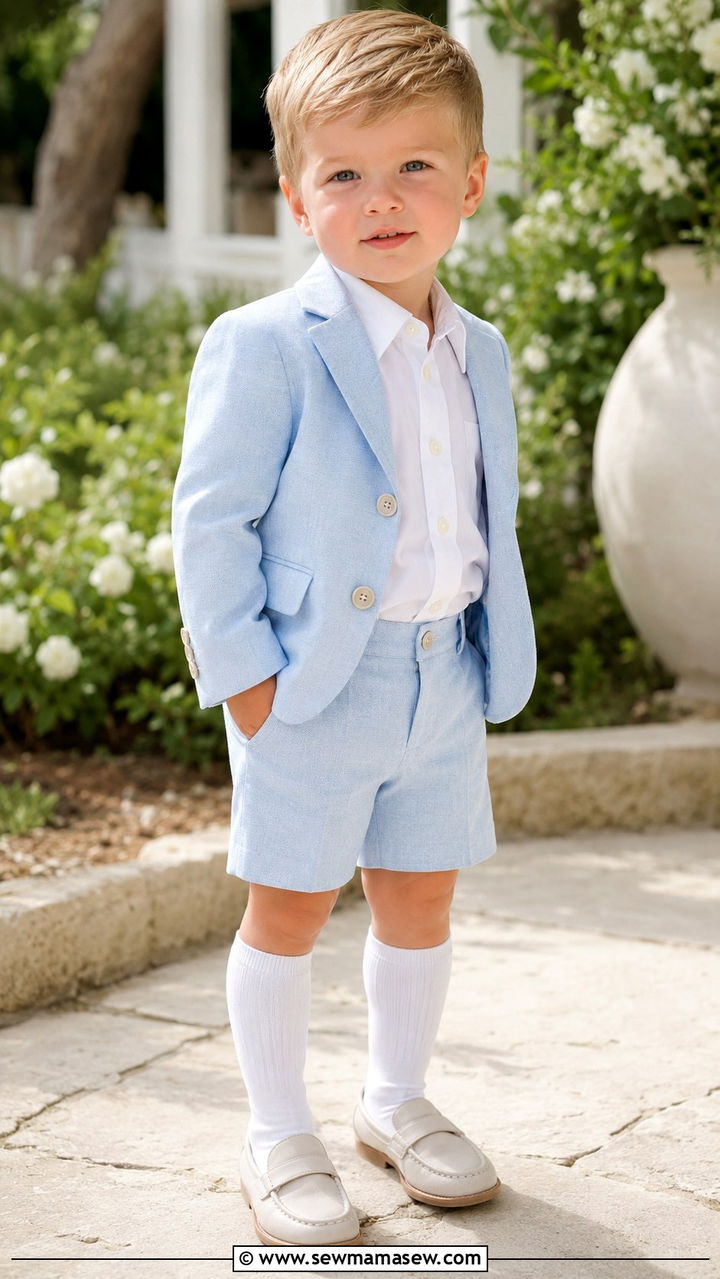 Toddler Boy Blazer And Dress Shorts Set Outfit - 30 Toddler boy outfit ideas
