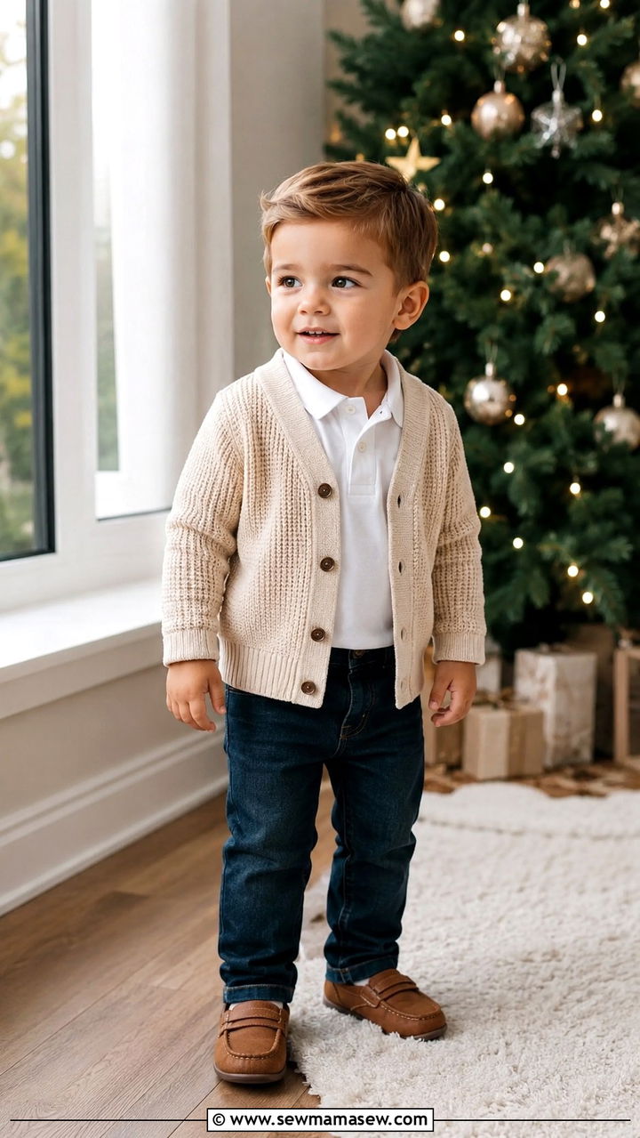 Toddler Boy Cardigan And Collared Shirt Outfit - 30 Toddler boy outfit ideas