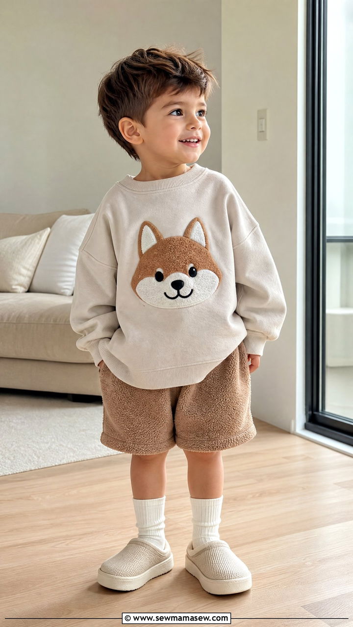 Toddler Boy Graphic Sweatshirt And Fleece Shorts Outfit - 30 Toddler boy outfit ideas