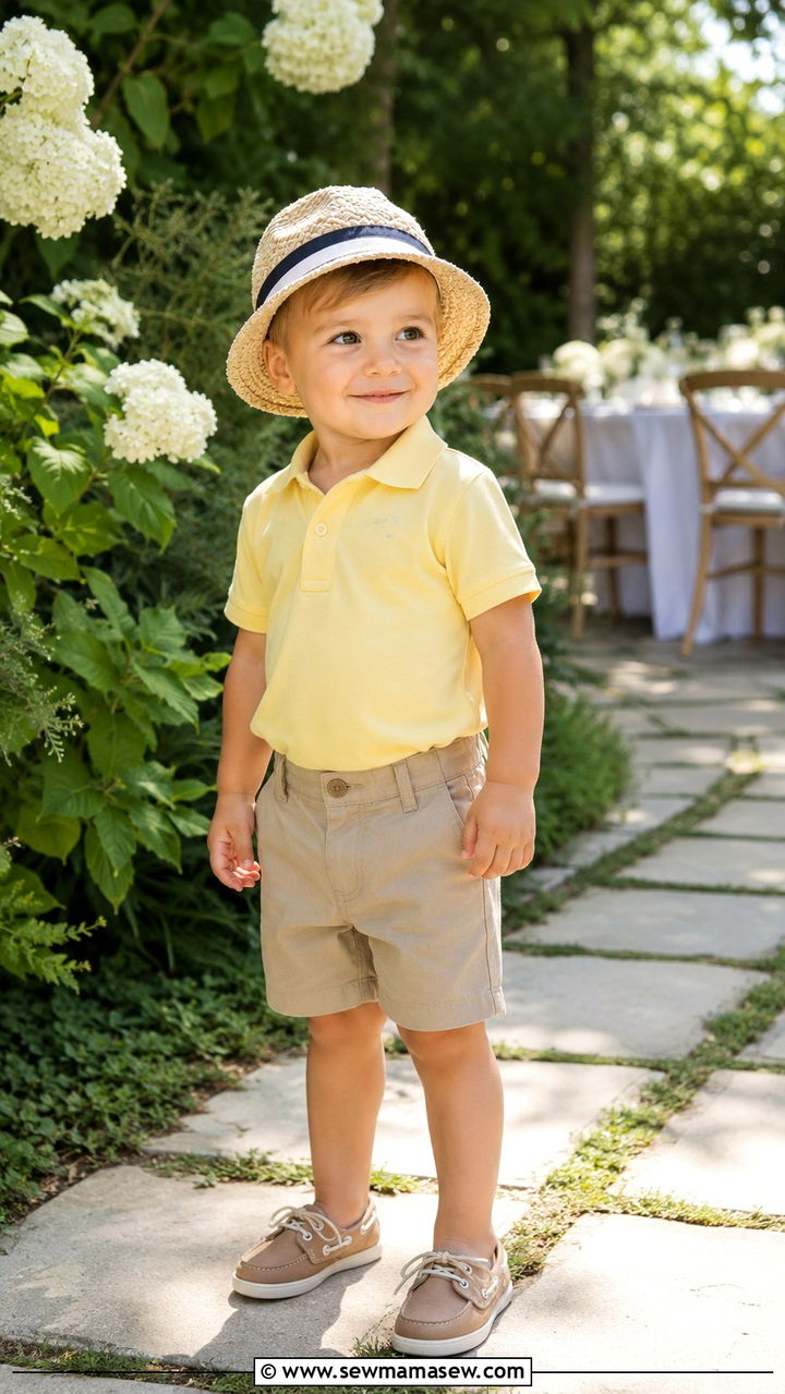 Toddler Boy Polo Shirt And Chino Shorts Outfit - 30 Toddler boy outfit ideas