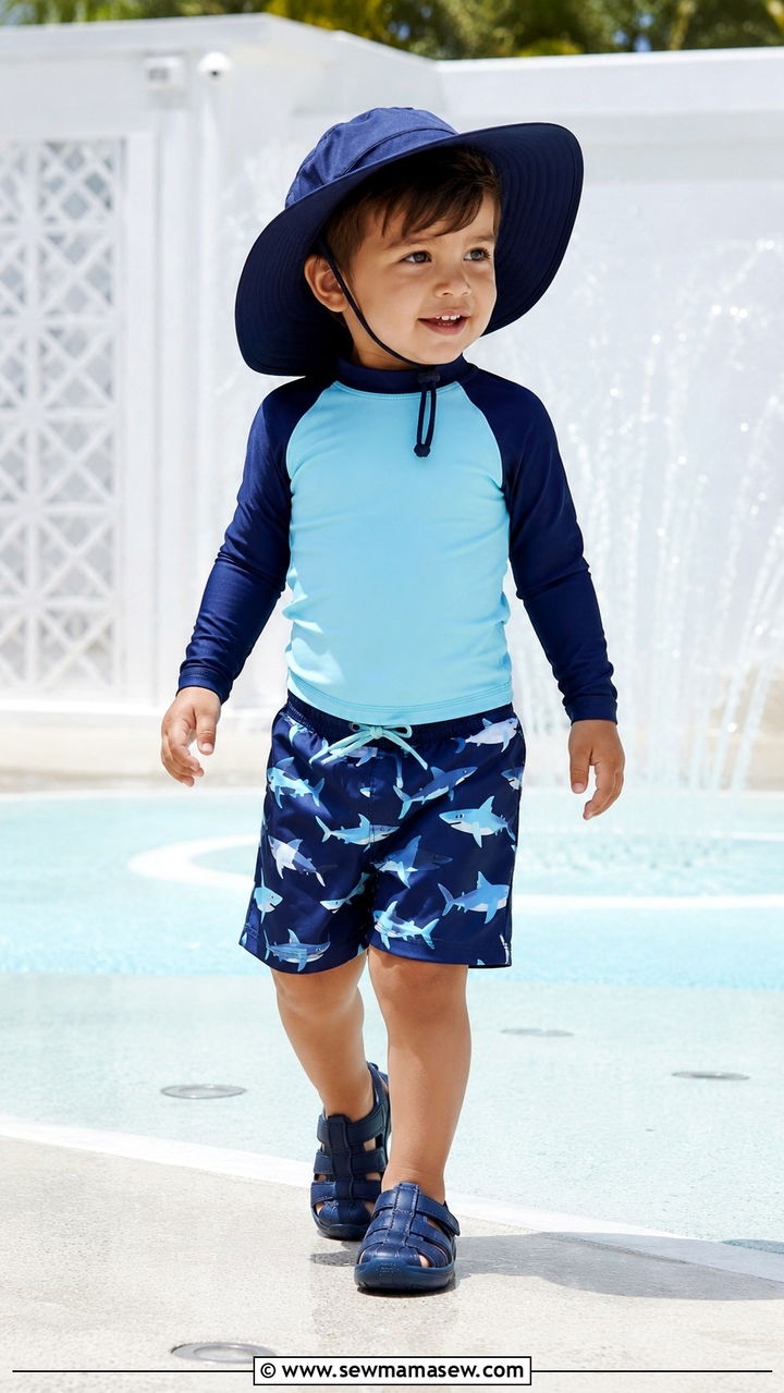 Toddler Boy Rash Guard And Swim Trunks Outfit - 30 Toddler boy outfit ideas