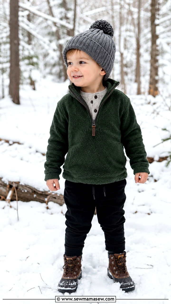 Toddler Boy Thermal And Fleece Pullover Layered Outfit - 30 Toddler boy outfit ideas