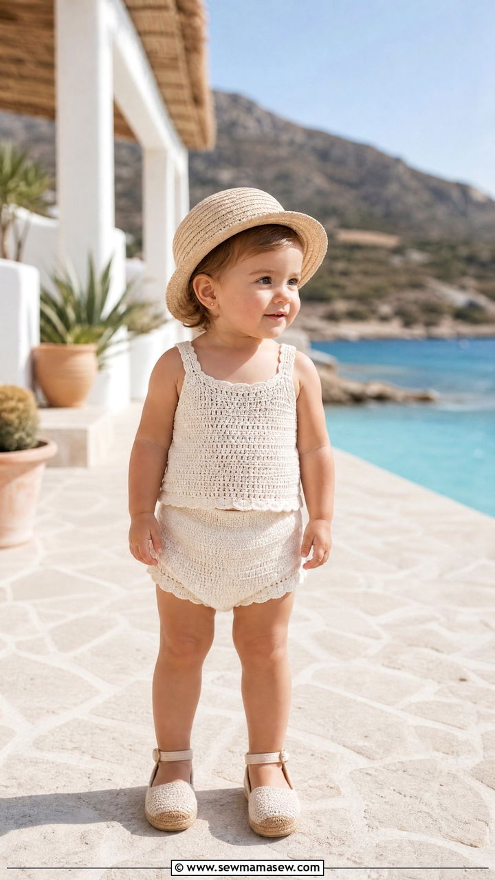 Toddler Crochet Knit Summer Set - 30 Summer outfits for toddlers